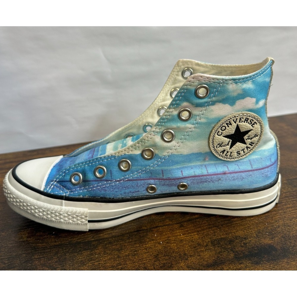 Converse Chuck Taylor All Star High Top Sky Cloud Print Blue Womens 7 551007C - Picture 4 of 16